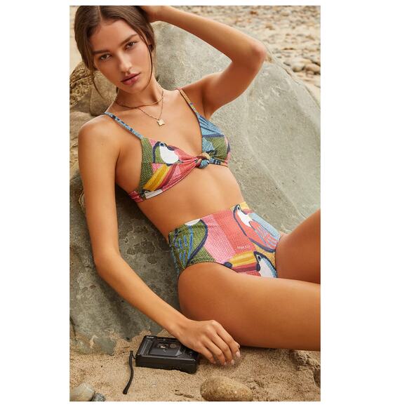 Farm Rio Toucan Bikini Top Size Large - Picture 10 of 10